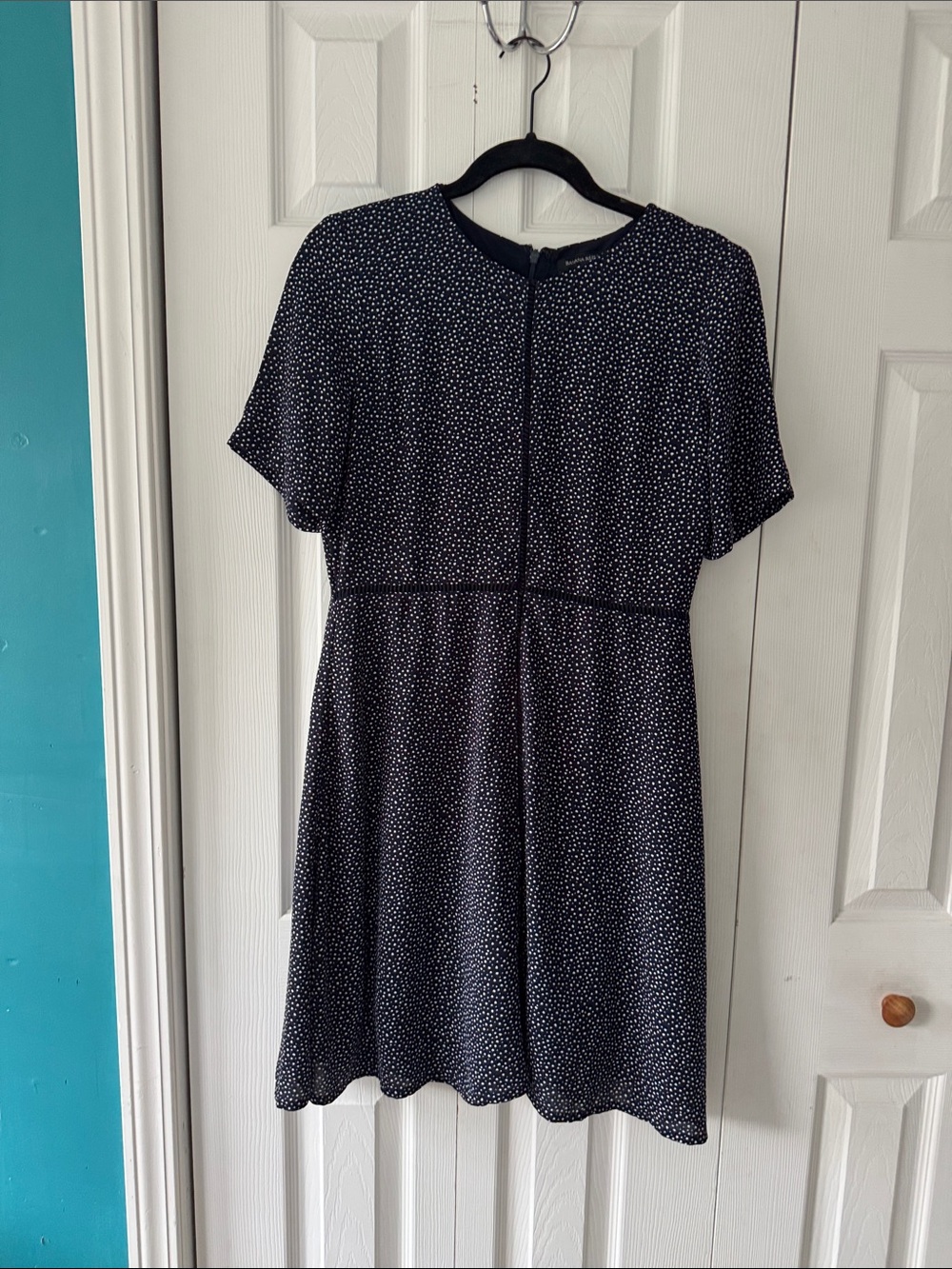Banana Republic Navy & White Mini Dress with Polka Dots